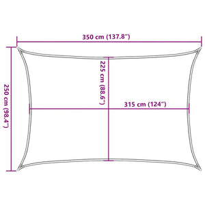 Πανί Σκίασης Κόκκινο 2,5 x 3,5 μ. από HDPE 160 γρ./μ² - Pakobazaar