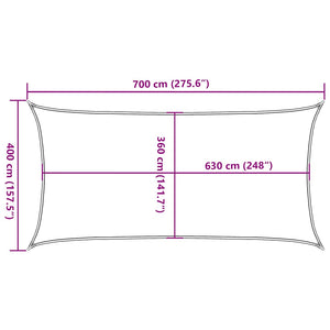 Πανί Σκίασης Κόκκινο 4 x 7 μ. από HDPE 160 γρ/μ² - Pakobazaar