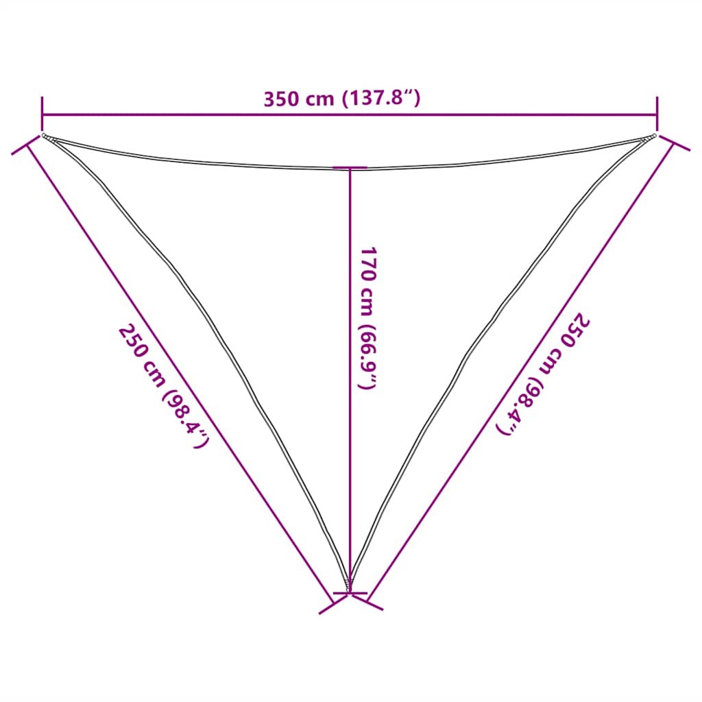 Πανί Σκίασης Κόκκινο 2,5 x 2,5 x 3,5 μ. από HDPE 160 γρ/μ²
