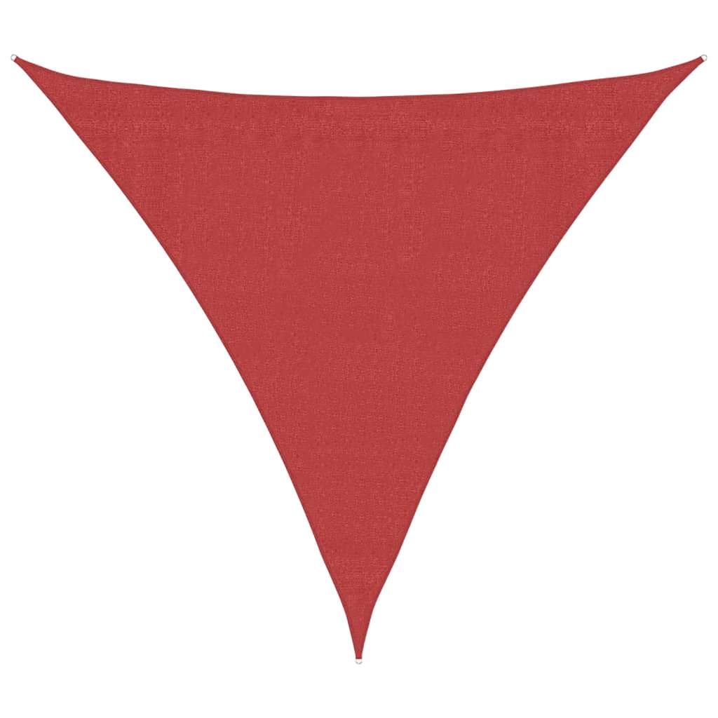 Πανί Σκίασης Κόκκινο 3,6 x 3,6 x 3,6 μ. από HDPE 160 γρ./μ²