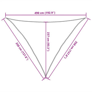 Πανί Σκίασης Κόκκινο 3,5 x 3,5 x 4,9 μ. από HDPE 160 γρ./μ² - Pakobazaar