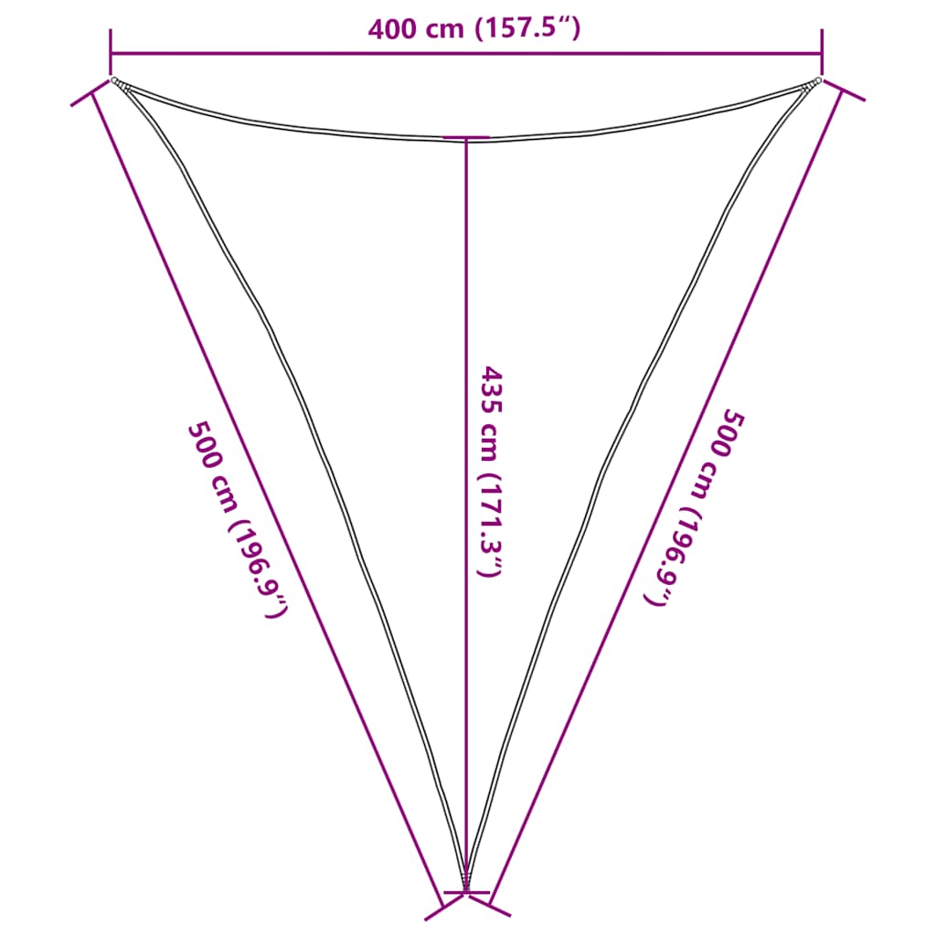Πανί Σκίασης Κόκκινο 4 x 5 x 5 μ. από HDPE 160 γρ./μ²