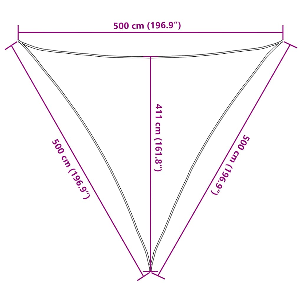 Πανί Σκίασης Κόκκινο 5 x 5 x 5 μ. από HDPE 160 γρ./μ²