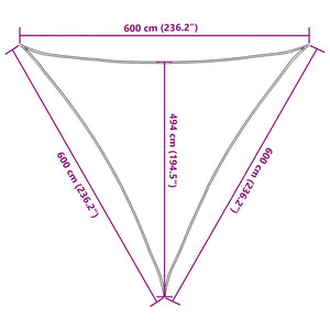Πανί Σκίασης Κόκκινο 6 x 6 x 6 μ. από HDPE 160 γρ./μ² - Pakobazaar