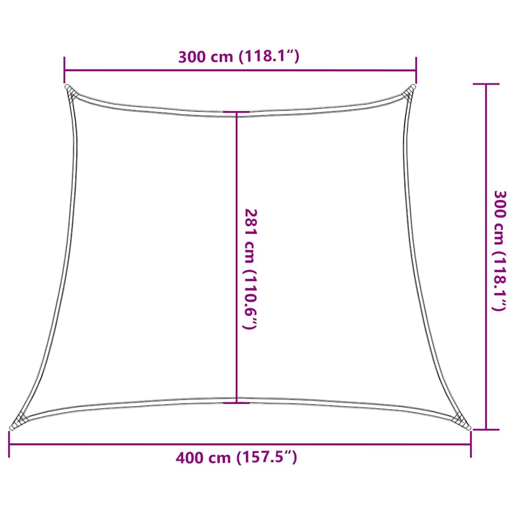 Πανί Σκίασης Κόκκινο 3/4 x 3 μ. από HDPE 160 γρ./μ²