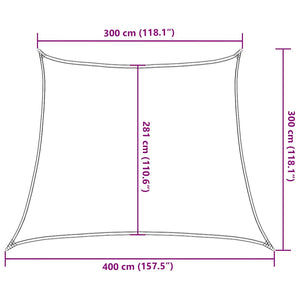 Πανί Σκίασης Κόκκινο 3/4 x 3 μ. από HDPE 160 γρ./μ²