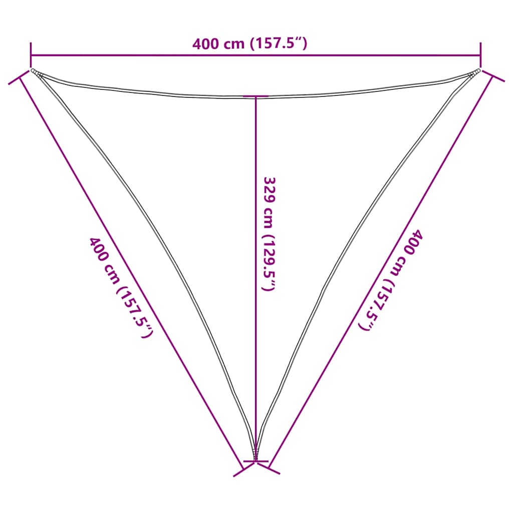 Πανί Σκίασης Πορτοκαλί 4 x 4 x 4 μ. 160 γρ./μ² από HDPE - Pakobazaar