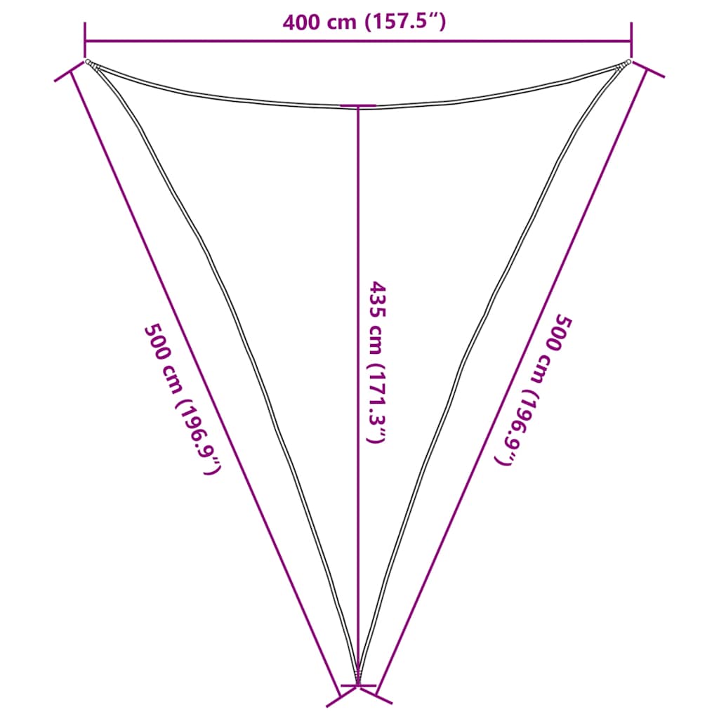 Πανί Σκίασης Πορτοκαλί 4 x 5 x 5 μ. από HDPE 160 γρ./μ² - PAKOBAZAAR