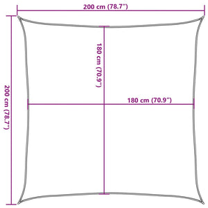 Πανί Σκίασης Μαύρο 2 x 2 μ. από HDPE 160 γρ./μ² - PAKOBAZAAR
