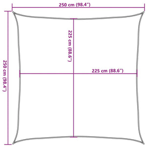 Πανί Σκίασης Μαύρο 2,5 x 2,5 μ. από HDPE 160 γρ./μ² - PAKOBAZAAR