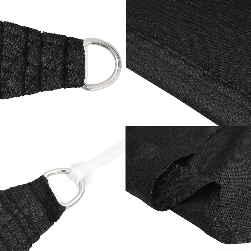 Πανί Σκίασης Μαύρο 3,6 x 3,6 x 3,6 μ. από HDPE 160 γρ./μ² - PAKOBAZAAR