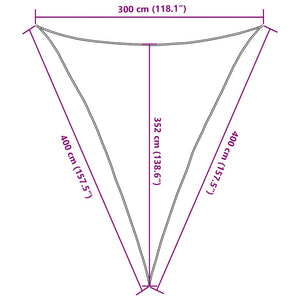 Πανί Σκίασης 160 γρ./μ² Τριγωνικό Μαύρο 3x4x4 μ. HDPE - Pakobazaar