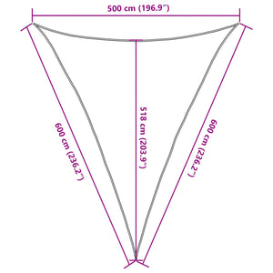 Πανί Σκίασης Μαύρο 5 x 6 x 6 μ. από HDPE 160 γρ./μ² - PAKOBAZAAR