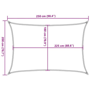 Πανί Σκίασης Καφέ 2 x 2,5 μ. από HDPE 160 γρ./μ² - Pakobazaar