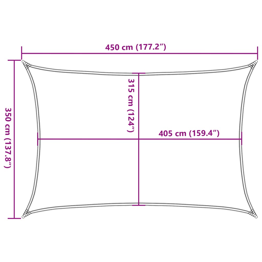 Πανί Σκίασης Καφέ 3,5 x 4,5 μ. από HDPE 160 γρ./μ²