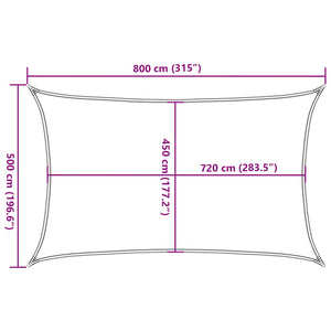 Πανί Σκίασης Καφέ 5 x 8 μ. από HDPE 160 γρ/μ² - Pakobazaar