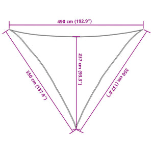 Πανί Σκίασης Καφέ 3,5 x 3,5 x 4,9 μ. από HDPE 160 γρ./μ²