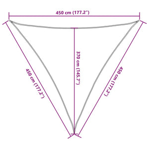 Πανί Σκίασης Καφέ 4,5 x 4,5 x 4,5 μ. από HDPE 160 γρ./μ²