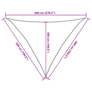Πανί Σκίασης Καφέ 5 x 5 x 6 μ. από HDPE 160 γρ./μ²