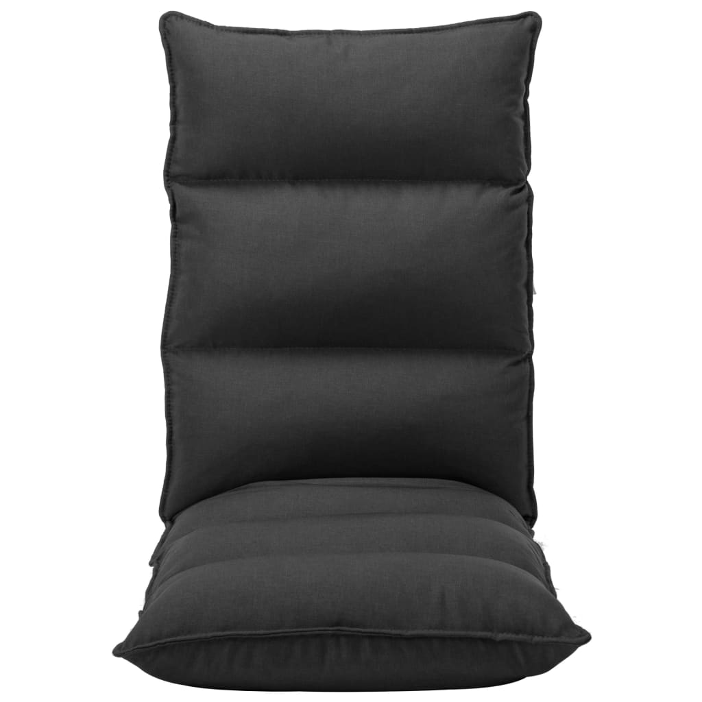 Καρέκλα Δαπέδου Πτυσσόμενη Μαύρη Υφασμάτινη