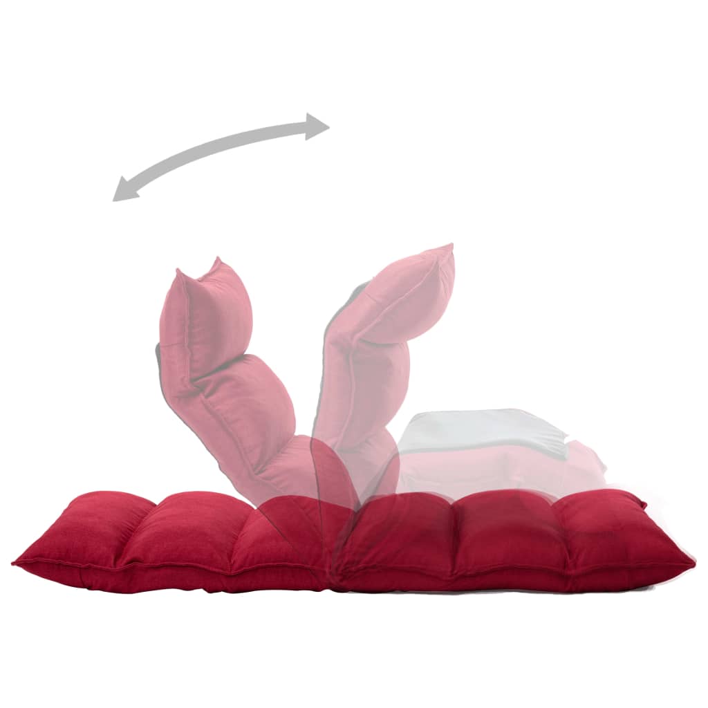 Καρέκλα Δαπέδου Πτυσσόμενη Μπορντό Υφασμάτινη