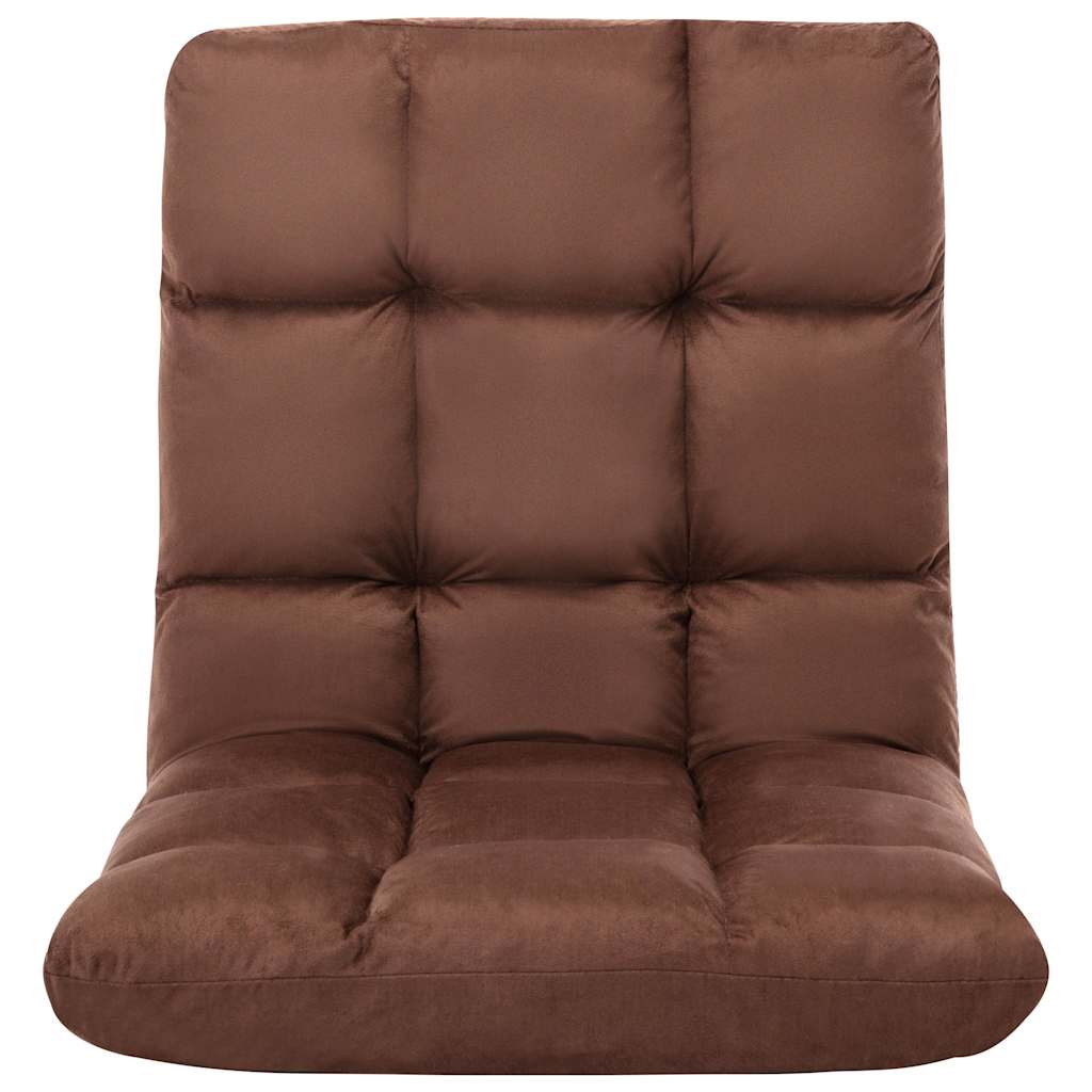 Καρέκλα Δαπέδου Πτυσσόμενη Καφέ από Μικροΐνες