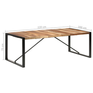 Τραπεζαρία 220 x 100 x 75 εκ. από Μασίφ Ξύλο - Pakobazaar