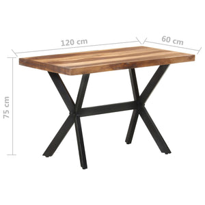 Τραπεζαρία 120 x 60 x 75 εκ. Μασίφ Ξύλο & Μελί Φινίρισμα