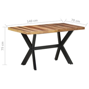 Τραπεζαρία 140 x 70 x 75 εκ. Μασίφ Ξύλο & Μελί Φινίρισμα