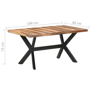 Τραπεζαρία 160 x 80 x 75 εκ. Μασίφ Ξύλο & Μελί Φινίρισμα