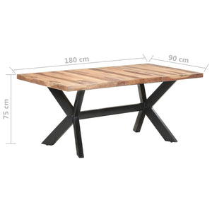 Τραπεζαρία 180 x 90 x 75 εκ. Μασίφ Ξύλο & Μελί Φινίρισμα