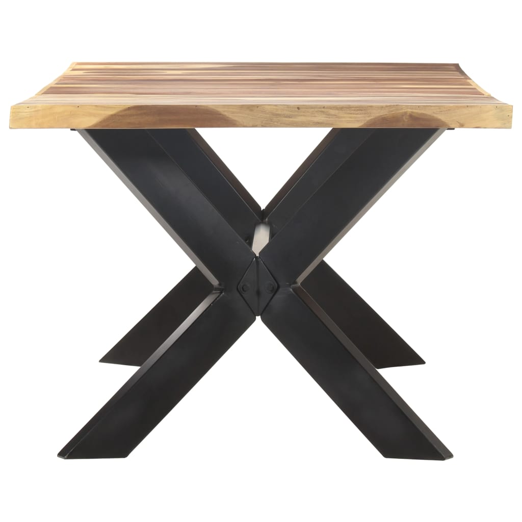 Τραπεζαρία 200 x 100 x 75 εκ. Μασίφ Ξύλο & Μελί Φινίρισμα - Pakobazaar