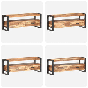 Έπιπλο Τηλεόρασης 120x35x45 εκ Μασίφ Ξύλο με Φινίρισμα Sheesham