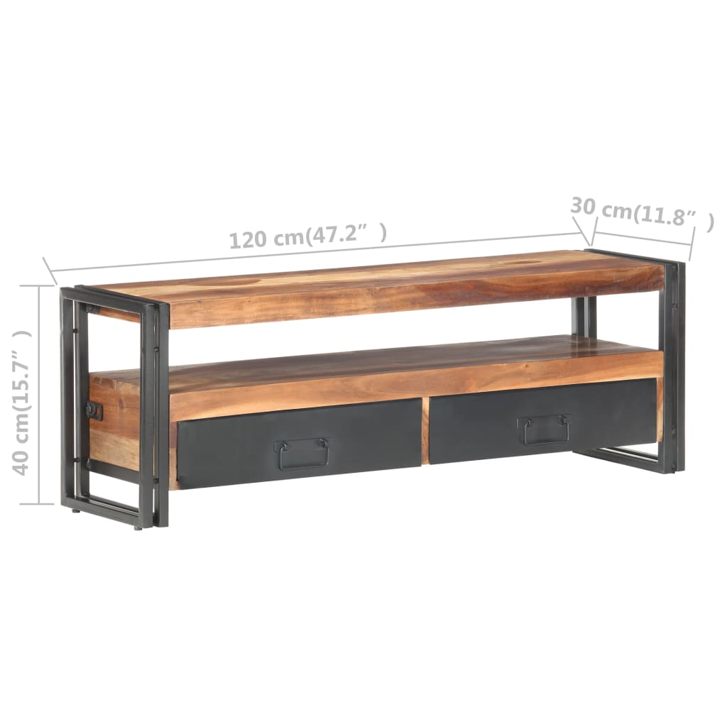 Έπιπλο Τηλεόρασης 120 x 30 x 40 εκ. από Μασίφ Ξύλο
