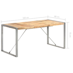 Τραπεζαρία 160 x 80 x 75 εκ. από Μασίφ Ακατέργαστο Ξύλο Μάνγκο