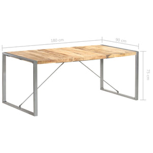 Τραπεζαρία 180 x 90 x 75 εκ. από Μασίφ Ακατέργαστο Ξύλο Μάνγκο