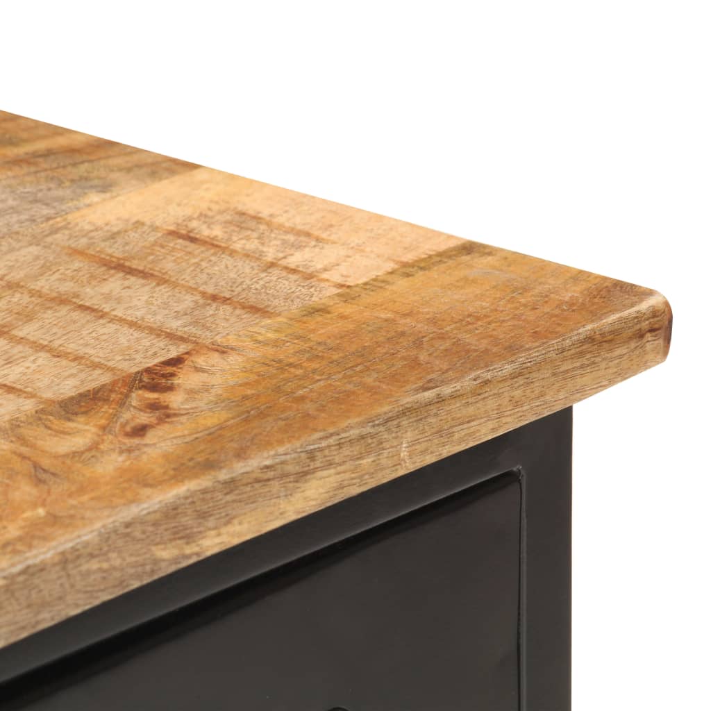 Μπουφές 110x30x65 εκ. Μασίφ Ακατέργαστο Ξύλο Μάνγκο και Ατσάλι
