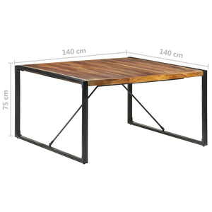 Τραπεζαρία 140 x 140 x 75 εκ. από Μασίφ Ξύλο