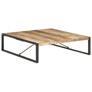 Τραπεζάκι Σαλονιού 140 x 140 x 40 εκ. Ακατέργαστο Ξύλο Μάνγκο