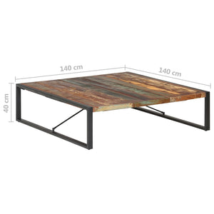 Τραπεζάκι Σαλονιού 140 x 140 x 40 εκ. Μασίφ Ανακυκλωμένο Ξύλο