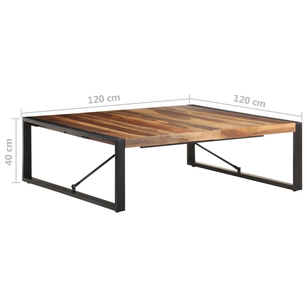 Τραπεζάκι Σαλονιού 120 x 120 x 40 εκ. από Μασίφ Ξύλο