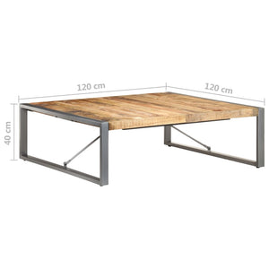Τραπεζάκι Σαλονιού 120 x 120 x 40 εκ. Ακατέργαστο Ξύλο Μάνγκο