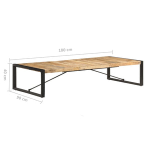 Τραπεζάκι Σαλονιού 180 x 90 x 40 εκ. Ακατέργαστο Ξύλο Μάνγκο