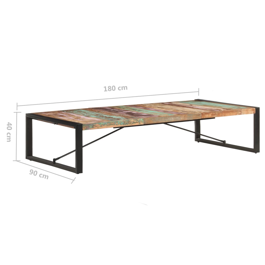 Τραπεζάκι Σαλονιού 180 x 90 x 40 εκ. Μασίφ Ανακυκλωμένο Ξύλο