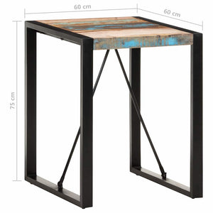 Τραπέζι 60 x 60 x 75 εκ. από Μασίφ Ανακυκλωμένο Ξύλο