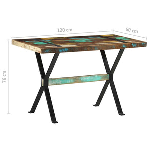 Τραπεζαρία 120 x 60 x 76 εκ. από Μασίφ Ανακυκλωμένο Ξύλο - Pakobazaar