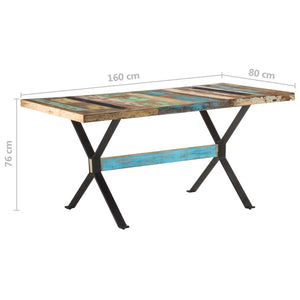 Τραπεζαρία 160 x 80 x 76 εκ. από Μασίφ Ανακυκλωμένο Ξύλο