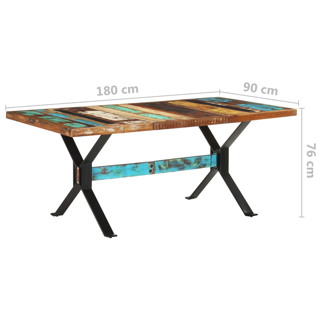 Τραπεζαρία 180 x 90 x 76 εκ. από Μασίφ Ανακυκλωμένο Ξύλο