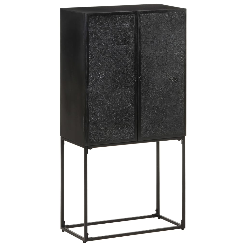 Ντουλάπι Μαύρο 60 x 30 x 120 εκ από Μασίφ Ξύλο Ακακίας & Μάνγκο