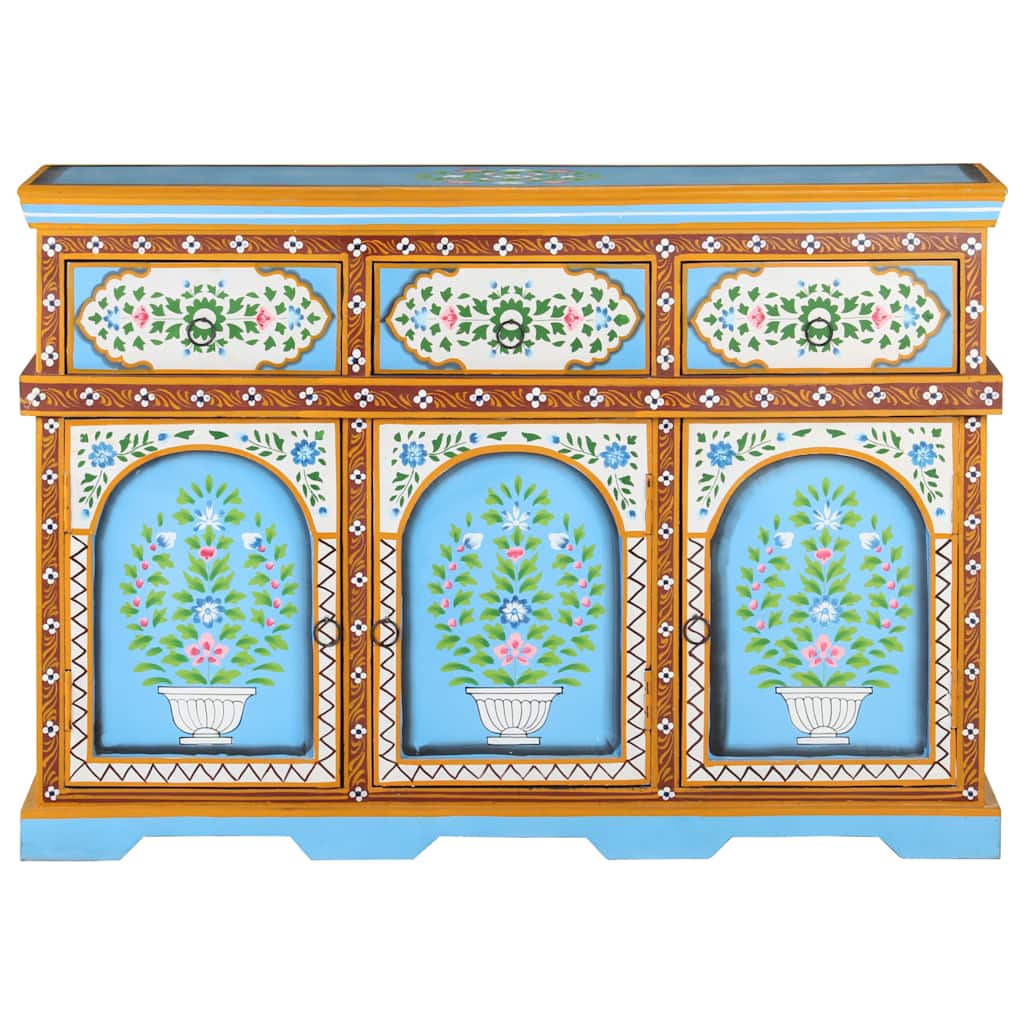 Ντουλάπι με Χειροπ. Λεπτομέρειες 110x30x76 εκ Μασίφ Ξύλο Μάνγκο